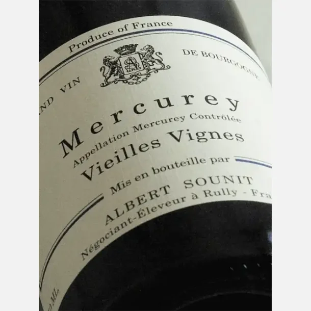 Albert Sounit / Mercurey "Vieilles Vignes" / Bourgogne Rouge 2020
